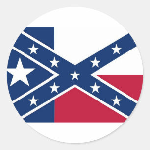 Sticker Rond République de drapeau du Texas