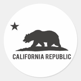 Sticker Rond République de la Californie - de base