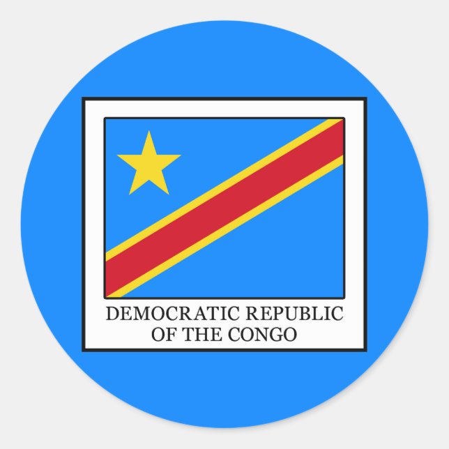 Sticker Rond République démocratique du Congo (Devant)