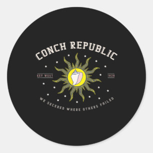 Sticker Rond République des Conques de Key West Floride Cadeau
