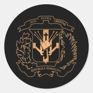 Sticker Rond République dominicaine