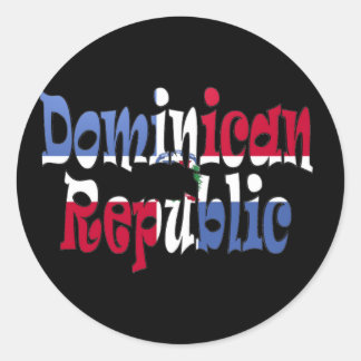 Sticker Rond République dominicaine