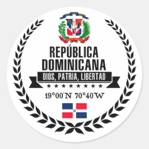 Sticker Rond République dominicaine