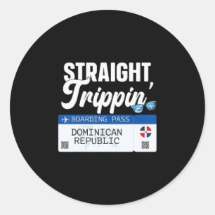 Sticker Rond République dominicaine Straight Trippin' Destinati