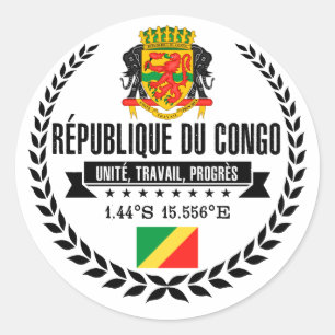 Sticker Rond République du Congo