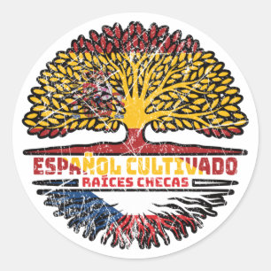 Sticker Rond République tchèque Espagne Espagne Espagne Espagne