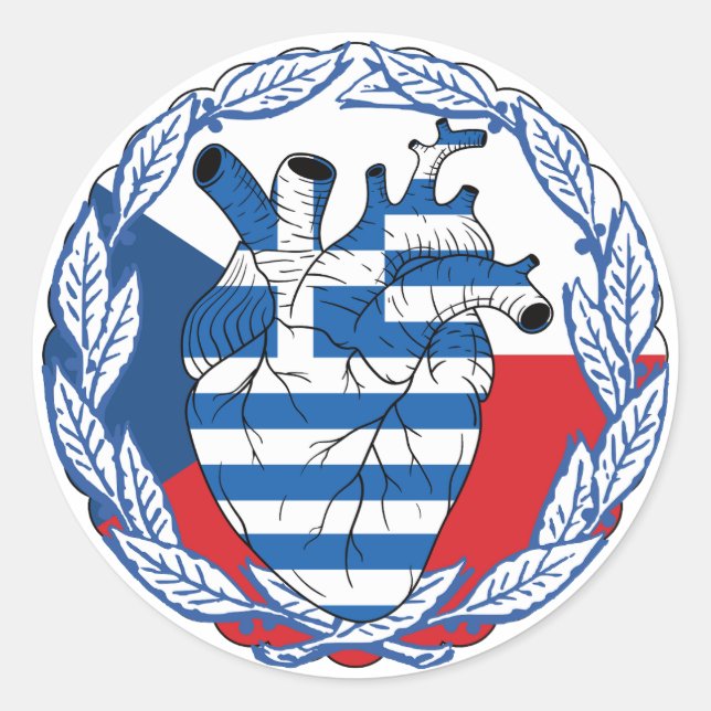 Sticker Rond République tchèque Indépendance grecque Grèce (Devant)