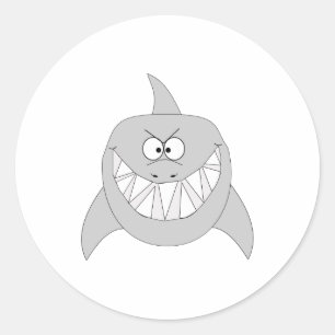Sticker Rond Requin à grains