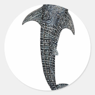 Sticker Rond Requin baleine