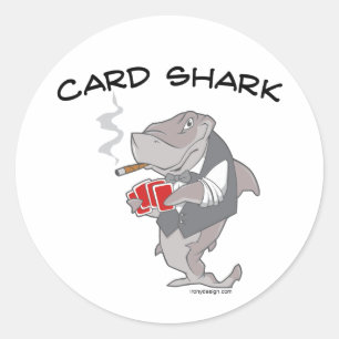 Sticker Rond Requin carte