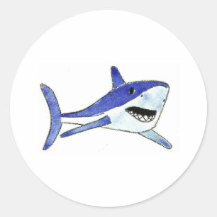 Sticker Rond Requin de Mako