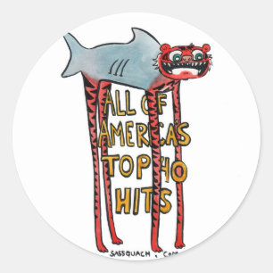 Sticker Rond Requin de tigre
