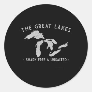 Sticker Rond Requin Des Grands Lacs Gratuit Et Non Salé