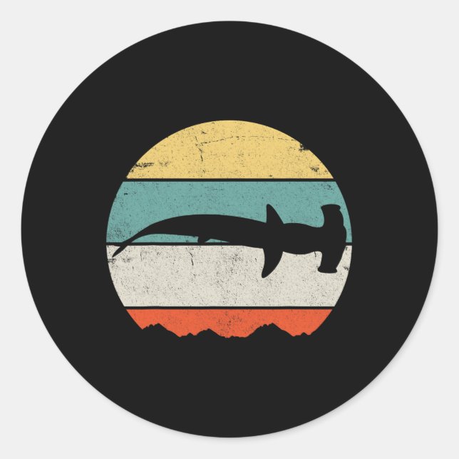Sticker Rond requin marteau (Devant)