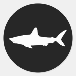Sticker Rond Requin nageant