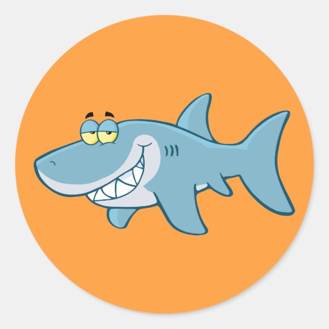 Sticker Rond Requin souriant (Devant)