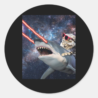 Sticker Rond Requin spatial laser à équitation