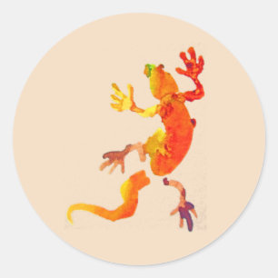 Sticker Rond Réreptile de lézard éco-gecko