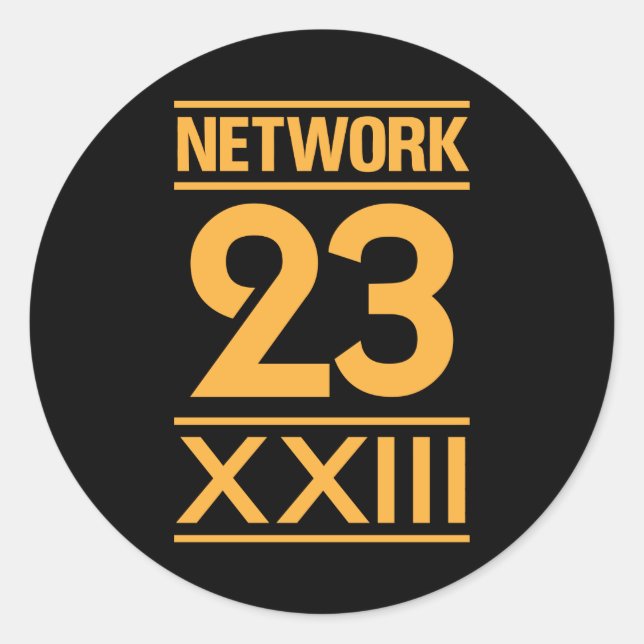 Sticker Rond Réseau 23 (Devant)