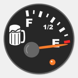 STICKER ROND RÉSERVE DE BIÈRE VIDE