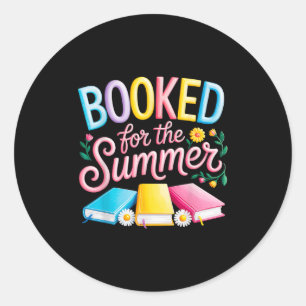 Sticker Rond Réservé Pour La Lecture Été Livres Lover Literary