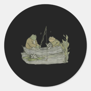 Sticker Rond Réserver Chemise Frog Toad Livre Vintage Frog T-sh