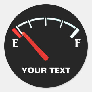 Sticker Rond Réservoir à gaz de jauge de carburant plein/vide (