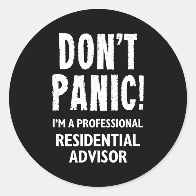 Sticker Rond Residential Advisor  (Devant)