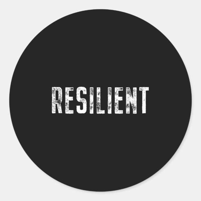 Sticker Rond Resilient Mental Strength Self-esteem Motivation R (Devant)