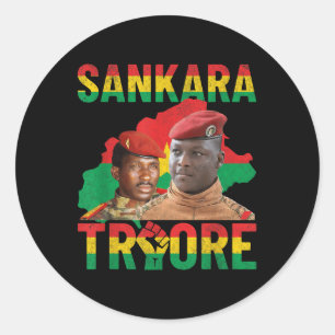 Sticker Rond Résistance Afrique Thomas Sankara Burkina Faso Ibr