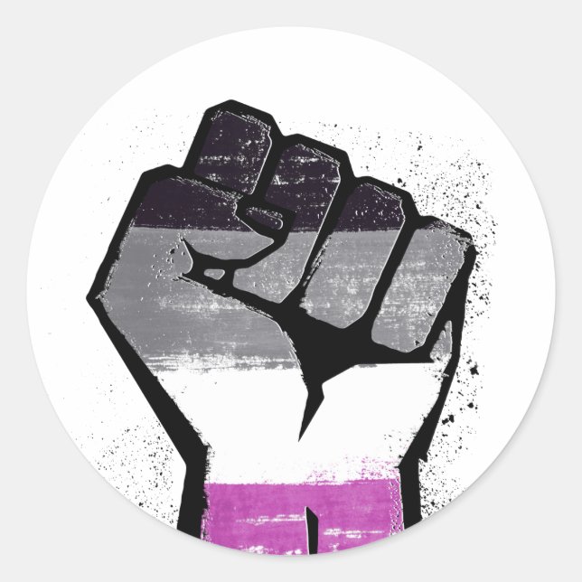 Sticker Rond Résistance asexuée (Devant)