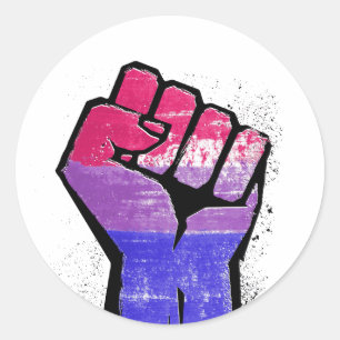 Sticker Rond Résistance bisexuelle