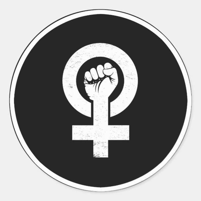 Sticker Rond Résistance féministe (Devant)