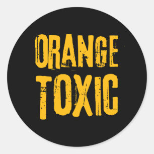 Sticker Rond Résistance politique Unti Trump toxique Orange 