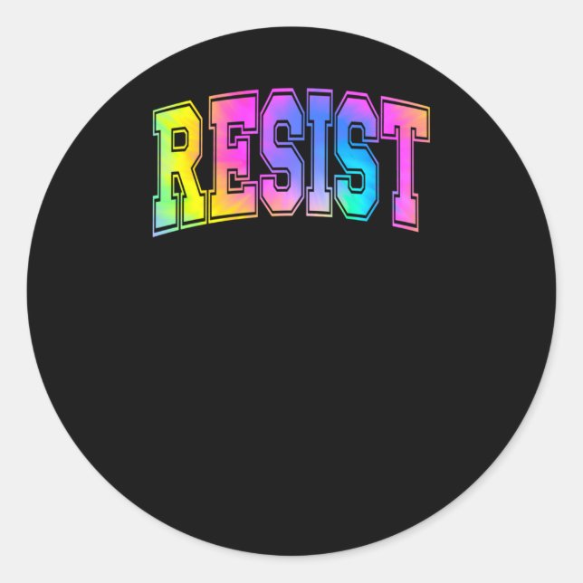 Sticker Rond Résiste à l'autocollant à Cravate (Devant)