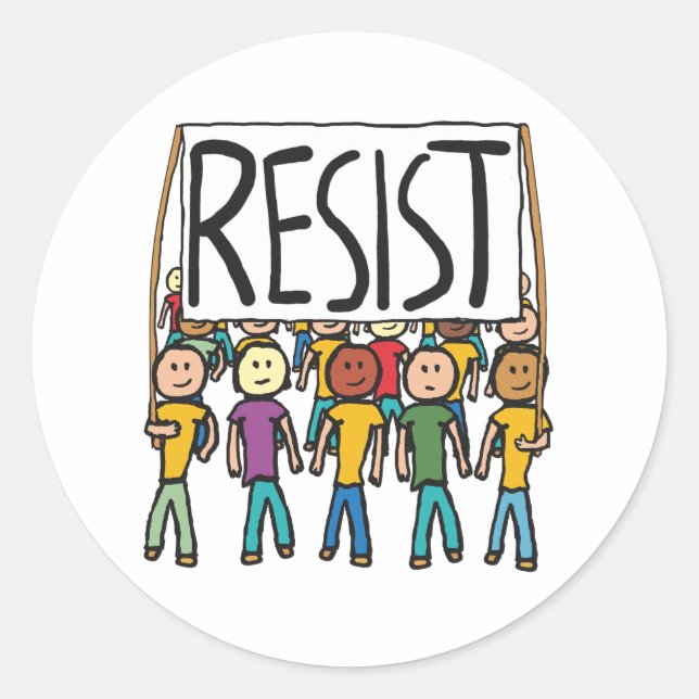 Sticker Rond Résister (Devant)