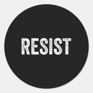 Sticker Rond Résister à la protestation anti-Trump Marche de dé