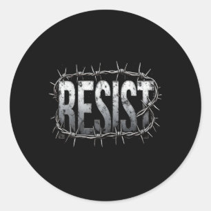 Sticker Rond Résister à la protestation politique