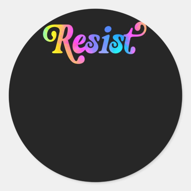 Sticker Rond Résister à l'autocollant1 (Devant)