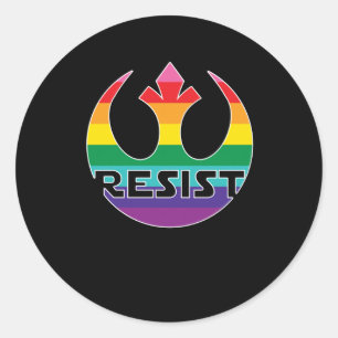 Sticker Rond Résister À L'Oppression Lgbt - Rébellion Résistanc