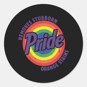 Sticker Rond Résister à Trump Supprimer Têtu Orange Tendance M