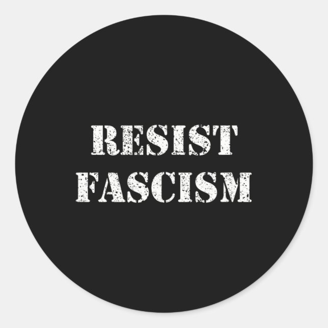 Sticker Rond Résister au fascisme (Devant)
