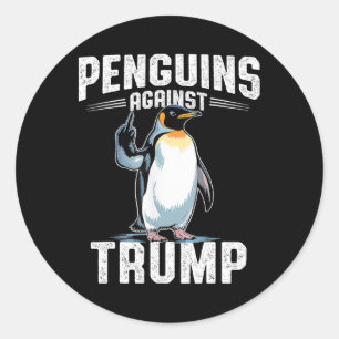 Sticker Rond Résister aux manchots contre Trump - Rendre la tax