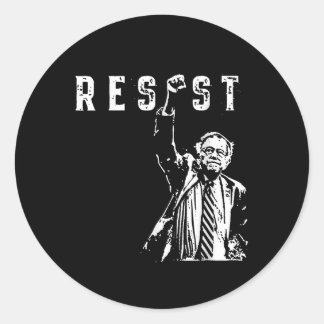 Sticker Rond Résister Bernie Sanders Liberter Service National