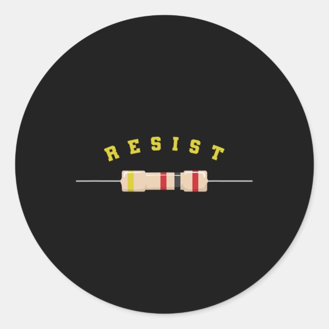 Sticker Rond Résister Électronique Électronique Électronique Él (Devant)