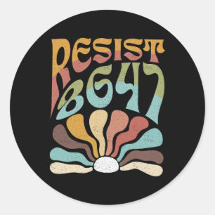 Sticker Rond Résister subtilement 8647 Trump Résister Trump Pro