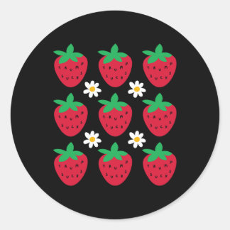 Sticker Rond Résister subtilement Trump Daisy Fraise Protest Fé