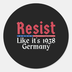 Sticker Rond Résistez à l'amour de 1938 Allemagne 1