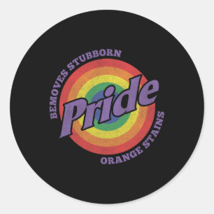 Sticker Rond Résistez à Trump, enlevez les taches orange tenace