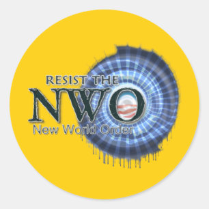 Sticker Rond Résistez au NOW